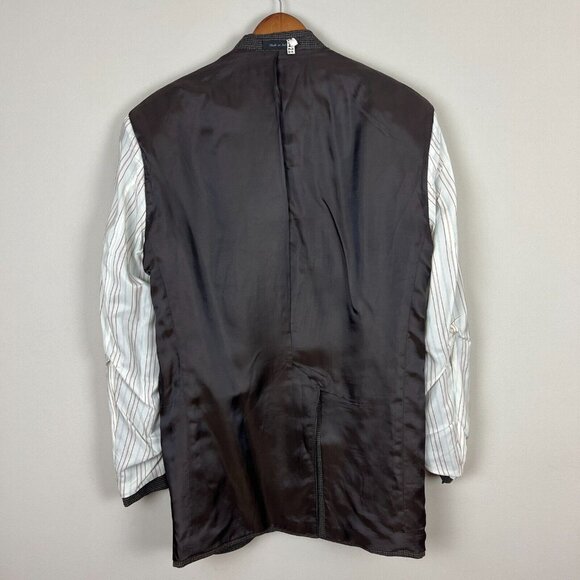 Lauren Ralph Lauren Blazer Jacket Mens 42L Houndstooth Two Button Brown Navy - Picture 6 of 16